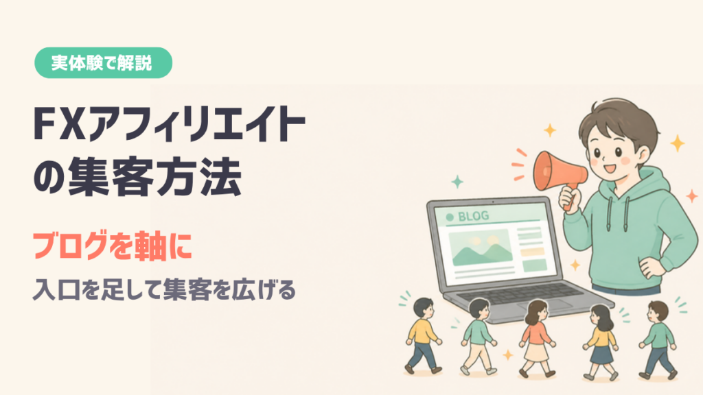 FXアフィリエイトの集客方法 ブログを軸に 入口を足して集客を広げる