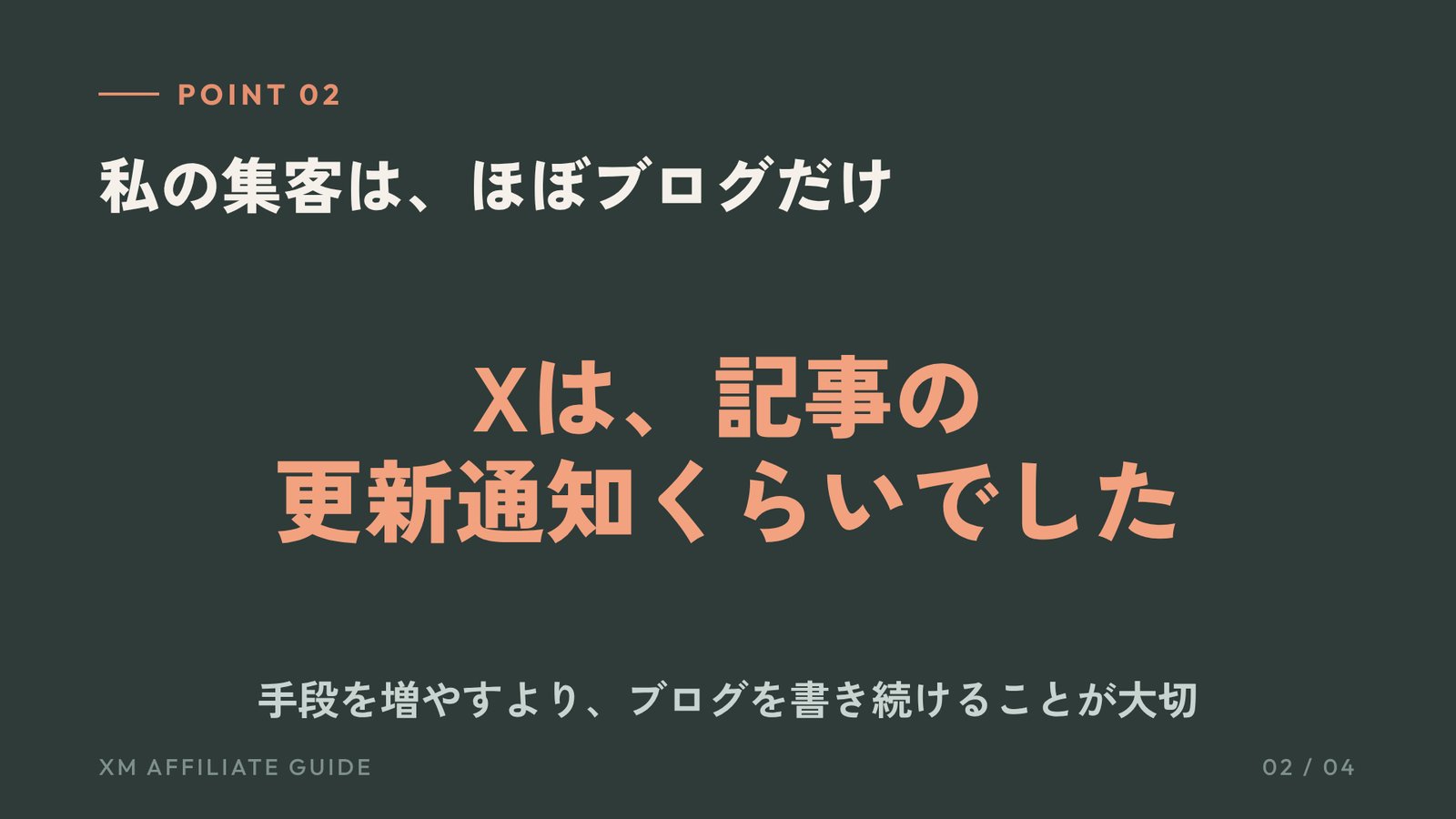 要約2:私の集客は、ほぼブログだけ