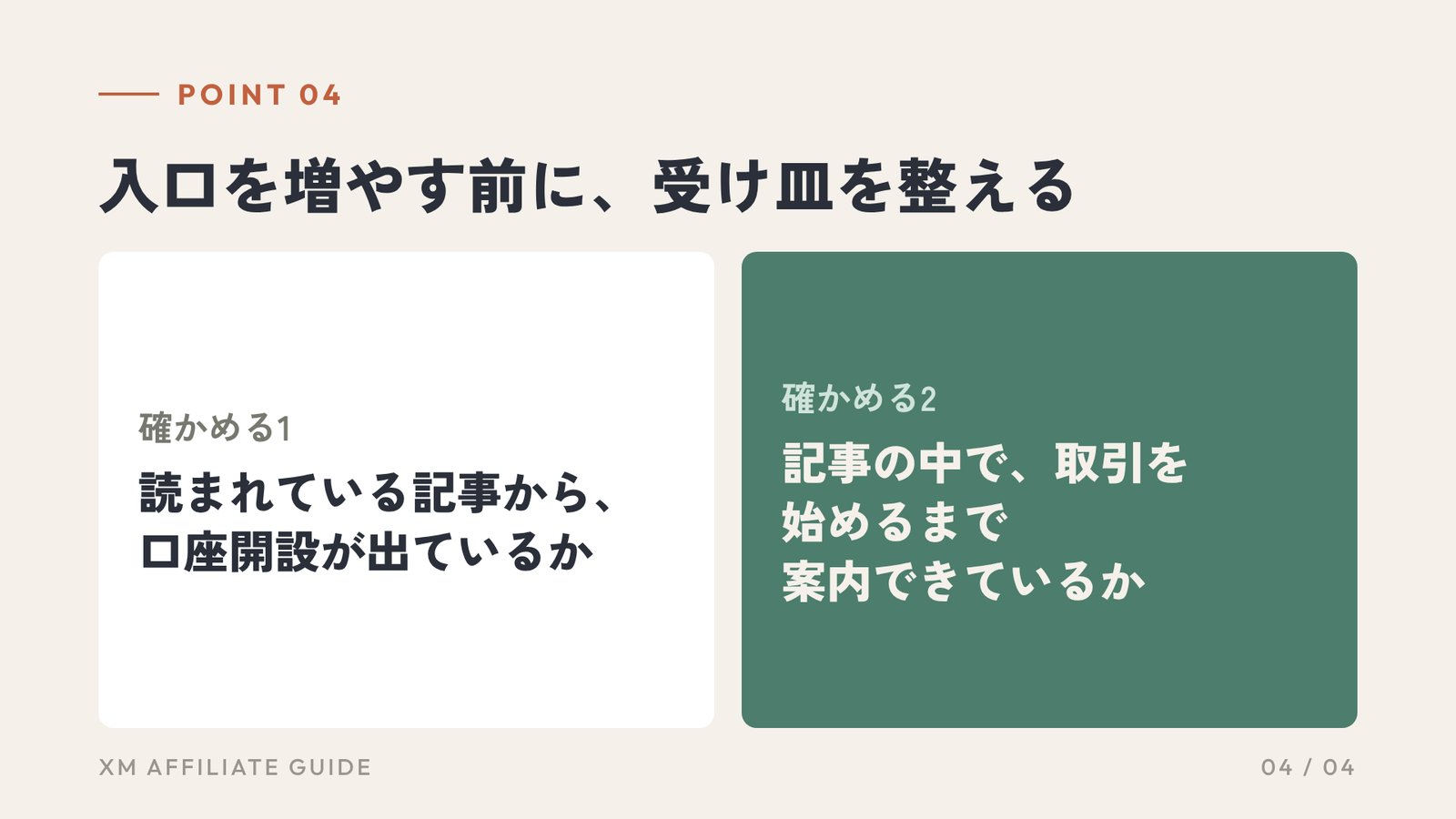 要約4:入口を増やす前に、受け皿を整える