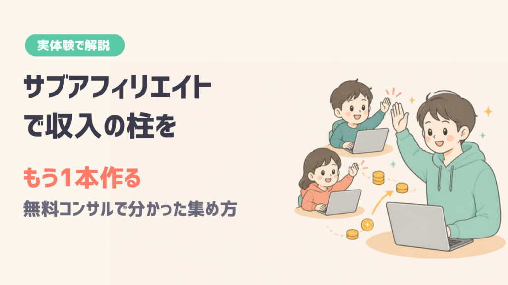 XMサブアフィリエイト 報酬の1割が入る 収入の柱をもう1本作る